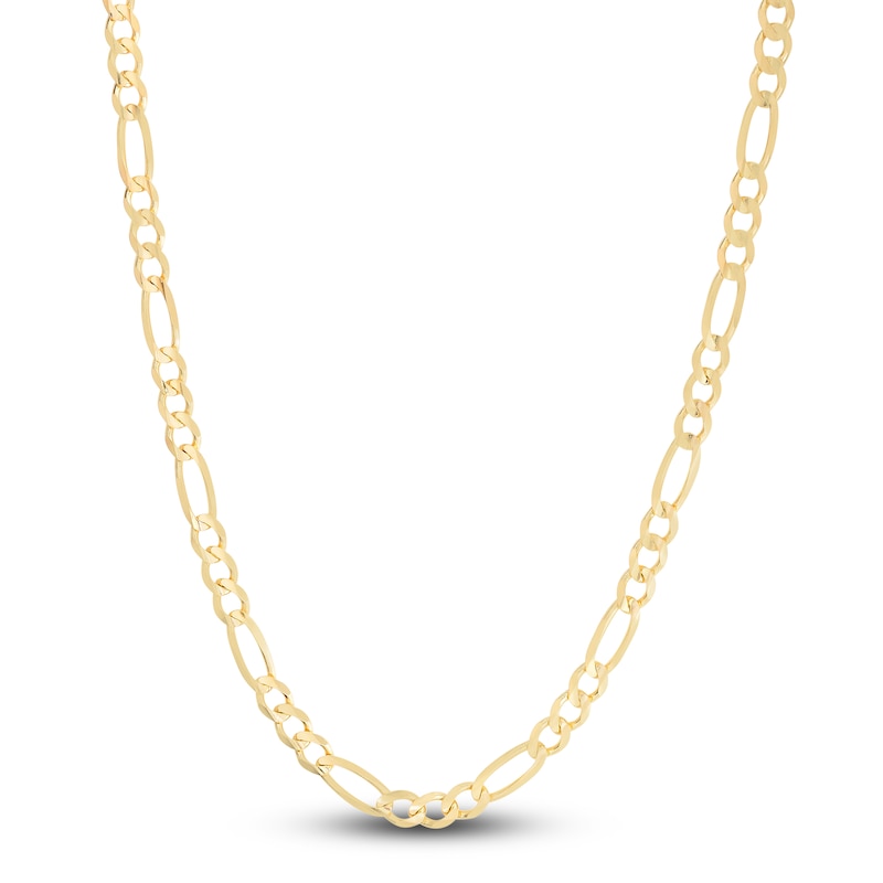 Main Image 1 of Men's Solid Figaro Chain Necklace 14K Yellow Gold 20" 6.0mm