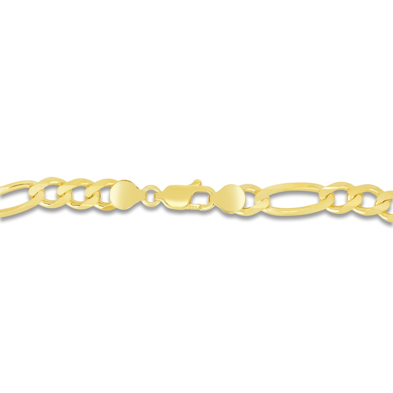 Main Image 2 of Men's Solid Figaro Chain Necklace 14K Yellow Gold 24" 7.0mm