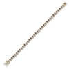 Thumbnail Image 1 of Bourbon-Colored Diamonds Men's White & Brown Diamond Bracelet 2-1/2 ct tw Round 10K Yellow Gold 8.5"