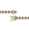 Thumbnail Image 2 of Bourbon-Colored Diamonds Men's White & Brown Diamond Bracelet 2-1/2 ct tw Round 10K Yellow Gold 8.5"