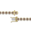 Thumbnail Image 3 of The New Fashioned Men's Bourbon-Colored & White Diamond Bracelet 2-1/2 ct tw Round 10K Yellow Gold 8.5”