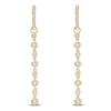 Thumbnail Image 1 of Brilliant Moments Diamond Hoop Drop Earrings 1/2 ct tw 14K Yellow Gold