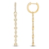 Thumbnail Image 2 of Brilliant Moments Diamond Hoop Drop Earrings 1/2 ct tw 14K Yellow Gold