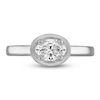 Thumbnail Image 2 of Oval & Round-Cut Diamond Solitaire Ring 3/4 ct tw 14K White Gold 7.7mm