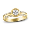 Thumbnail Image 0 of Diamond Bezel Double-Row Engagement Ring 3/4 ct tw 14K Yellow Gold