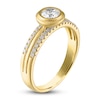 Thumbnail Image 1 of Diamond Bezel Double-Row Engagement Ring 3/4 ct tw 14K Yellow Gold