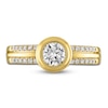 Thumbnail Image 2 of Diamond Bezel Double-Row Engagement Ring 3/4 ct tw 14K Yellow Gold