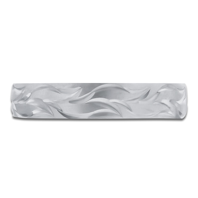 Main Image 3 of Men's Scroll Wedding Band 14K White Gold 5mm