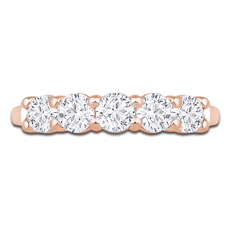 Diamond 5-Stone Anniversary Band 1 ct tw 14K Rose Gold