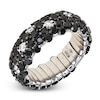 Thumbnail Image 2 of ZYDO Black & White Diamond Stretch Ring 4-1/4 ct tw Round 18K White Gold