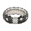 Thumbnail Image 3 of ZYDO Black & White Diamond Stretch Ring 4-1/4 ct tw Round 18K White Gold