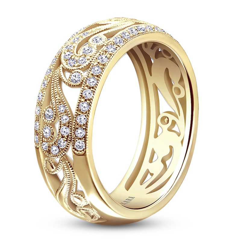 Main Image 2 of Kirk Kara Diamond Scroll Ring 3/8 ct tw 14K Yellow Gold