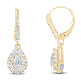 Pnina Tornai Pear, Marquise & Round Diamond Dangle Earrings 1 ct tw 14K Yellow Gold
