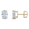 Thumbnail Image 1 of Oval-Cut Lab-Grown Diamond Solitaire Stud Earrings 1 ct tw 14K Yellow Gold (F/SI2)