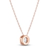 Thumbnail Image 3 of Certified Round-Cut Diamond Bezel-Set Solitaire Necklace 1 ct tw 14K Rose Gold 18" (I1/I)