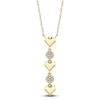 Thumbnail Image 1 of Shy Creation Diamond Circle & Heart Drop Necklace 1/20 ct tw 14K Yellow Gold SC55027113