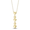 Thumbnail Image 3 of Shy Creation Diamond Circle & Heart Drop Necklace 1/20 ct tw 14K Yellow Gold SC55027113