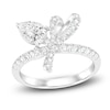 Thumbnail Image 1 of Pear-Shaped Lab-Grown Diamond Bow Ring 1-1/4 ct tw 14K White Gold
