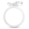 Thumbnail Image 3 of Pear-Shaped Lab-Grown Diamond Bow Ring 1-1/4 ct tw 14K White Gold