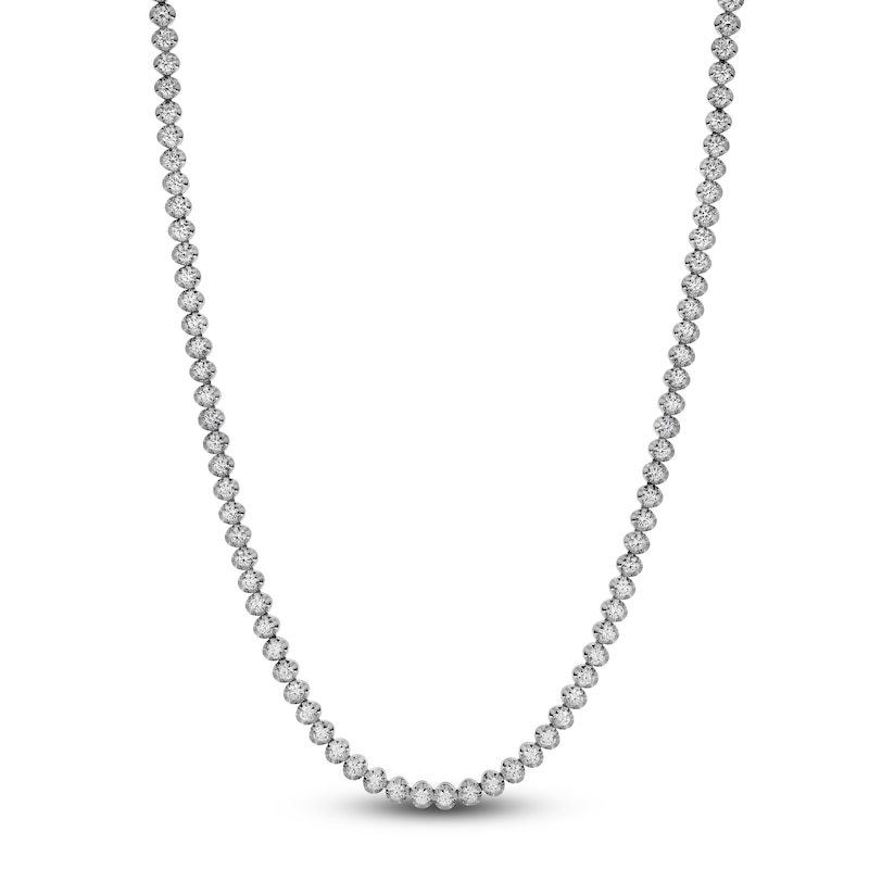 Main Image 1 of Blue Nile X Jared Diamond Tennis Necklace 10 ct tw 14K White Gold 18"