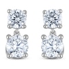 Thumbnail Image 1 of Blue Nile X Jared Diamond Two-Stone Dangle Earrings 1 ct tw 14K White Gold