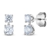 Thumbnail Image 2 of Blue Nile X Jared Diamond Two-Stone Dangle Earrings 1 ct tw 14K White Gold