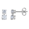 Thumbnail Image 3 of Blue Nile X Jared Diamond Two-Stone Dangle Earrings 1 ct tw 14K White Gold