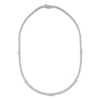Thumbnail Image 2 of Blue Nile X Jared Oval & Round-Cut Diamond Tennis Necklace 6 ct tw 14K Two-Tone Gold 18"