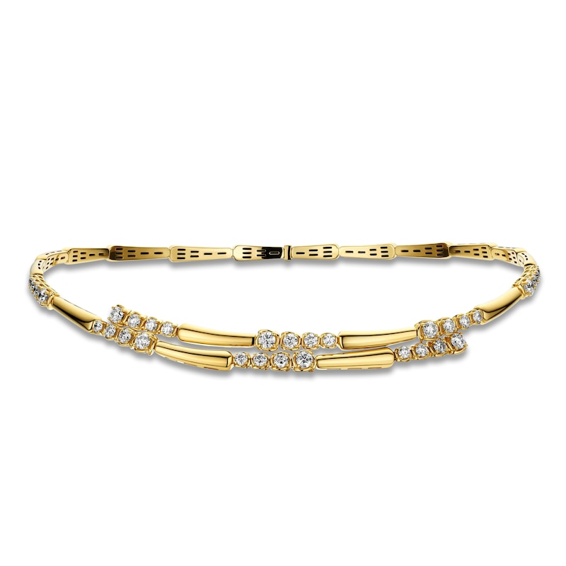 Main Image 1 of Matinee by A Link Diamond Flex Necklace 3-5/8 ct tw 18K Yellow Gold 16"