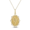 Thumbnail Image 1 of Hawthorn Birth Flower Diamond Necklace 1/4 ct tw 10K Yellow Gold 18"