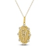 Thumbnail Image 2 of Hawthorn Birth Flower Diamond Necklace 1/4 ct tw 10K Yellow Gold 18"