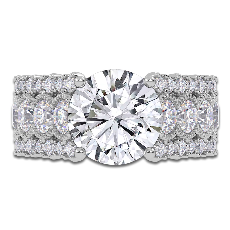 Main Image 3 of Round-Cut Created By Jared Studio Lab-Grown Diamond Engagement Ring 3-3/4 ct tw 14K White Gold