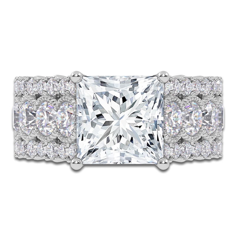 Main Image 3 of Princess-Cut Created By Jared Studio Lab-Grown Diamond Engagement Ring 3-3/4 ct tw 14K White Gold
