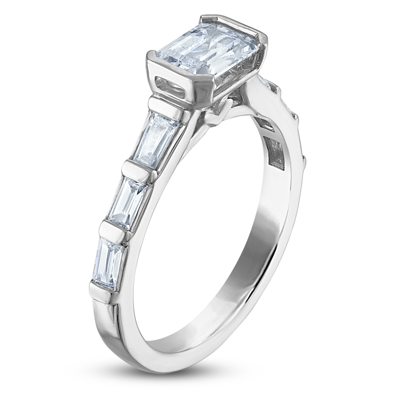 Main Image 2 of Vera Wang VOW Emerald-Cut Diamond Engagement Ring 1-1/2 ct tw 14K White Gold