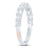 Thumbnail Image 2 of Pnina Tornai Emerald & Round-Cut Lab-Grown Diamond Anniversary Ring 1 ct tw 14K White Gold