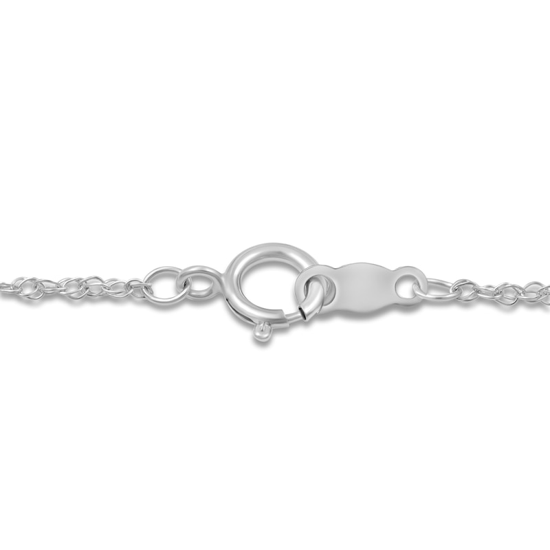 Main Image 3 of Lab-Grown Diamond Cross Necklace 1/2 ct tw 14K White Gold 18"