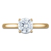 Thumbnail Image 3 of Round-Cut Lab-Grown Diamond Solitaire Plus Engagement Ring 1 ct tw 18K Yellow Gold (VS2/F)
