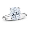 Thumbnail Image 1 of Oval-Cut Lab-Grown Diamond Solitaire Plus Engagement Ring 2-5/8 ct tw Platinum (VS2/F)