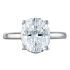 Thumbnail Image 3 of Oval-Cut Lab-Grown Diamond Solitaire Plus Engagement Ring 2-5/8 ct tw Platinum (VS2/F)