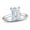 Thumbnail Image 1 of Emerald-Cut Lab-Grown Diamond Solitaire Plus Engagement Ring 2-5/8 ct tw Platinum (VS2/F)