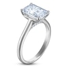 Thumbnail Image 2 of Emerald-Cut Lab-Grown Diamond Solitaire Plus Engagement Ring 2-5/8 ct tw Platinum (VS2/F)