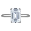 Thumbnail Image 3 of Emerald-Cut Lab-Grown Diamond Solitaire Plus Engagement Ring 2-5/8 ct tw Platinum (VS2/F)