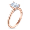 Thumbnail Image 2 of Emerald-Cut Lab-Grown Diamond Solitaire Plus Engagement Ring 1-5/8 ct tw 18K Rose Gold (VS2/F)