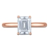 Thumbnail Image 3 of Emerald-Cut Lab-Grown Diamond Solitaire Plus Engagement Ring 1-5/8 ct tw 18K Rose Gold (VS2/F)