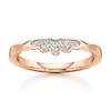 Thumbnail Image 1 of J'Lure Lab-Created Diamond Scalloped Wedding Band 1/8 ct tw 18K Rose Gold