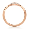 Thumbnail Image 2 of J'Lure Lab-Created Diamond Scalloped Wedding Band 1/8 ct tw 18K Rose Gold