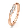 Thumbnail Image 4 of J'Lure Lab-Created Diamond Scalloped Wedding Band 1/8 ct tw 18K Rose Gold