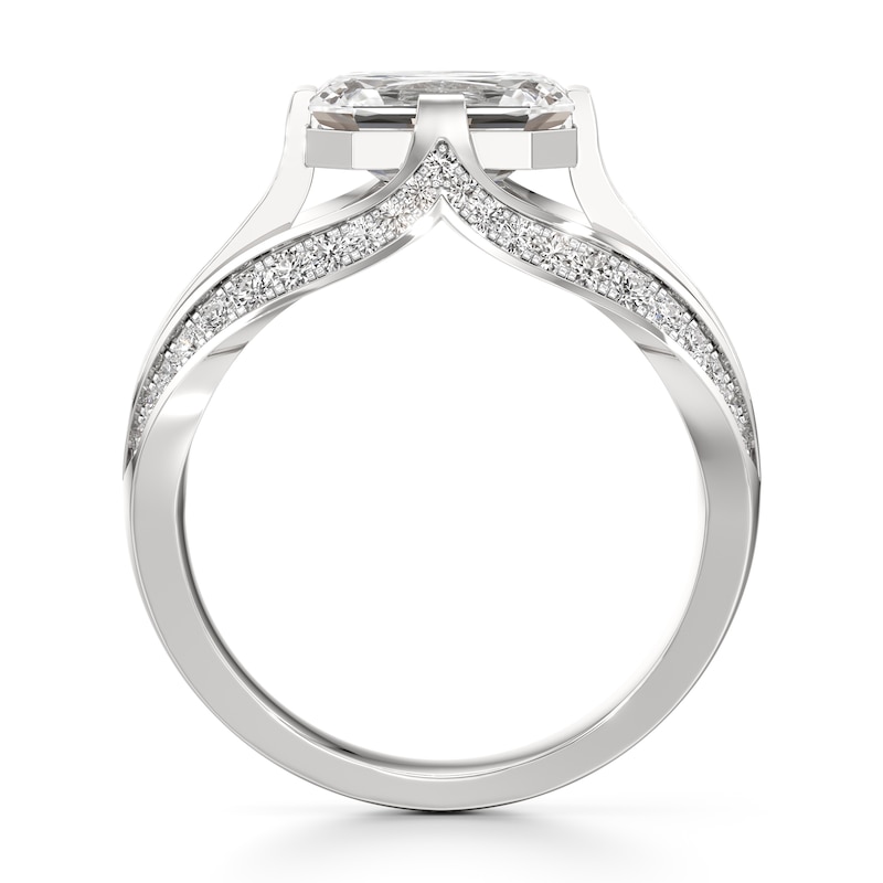 Main Image 2 of J'Lure Lab-Grown Diamond Imperial-Emerald Step-Cut Engagement Ring 2-3/8 ct tw 18K White Gold