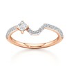 Thumbnail Image 1 of J'Lure Square-Emerald Step-Cut Lab-Grown Diamond Contour Wedding Band 3/8 ct tw 18K Rose Gold