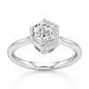 Thumbnail Image 1 of J'Lure Hexagon Brilliant-Cut Lab-Grown Diamond Half-Halo Engagement Ring 1 ct tw 18K White Gold